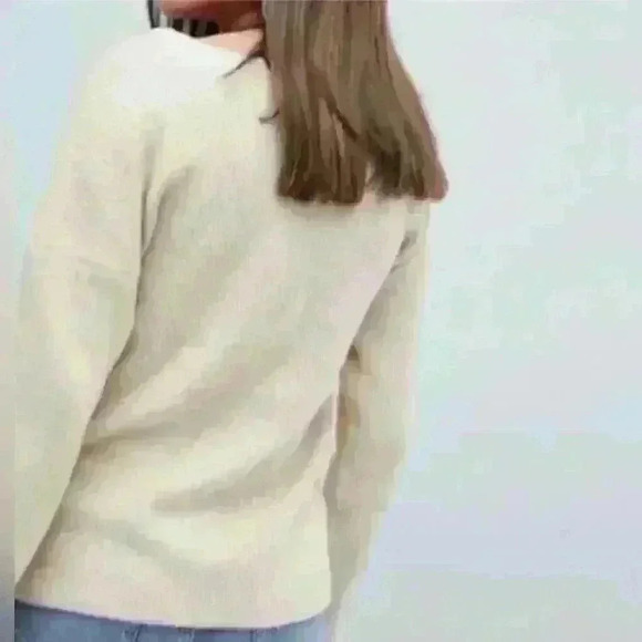 Women's Missguided LS Wrap Over Jumper Nude Sz 6 - Picture 2 of 4